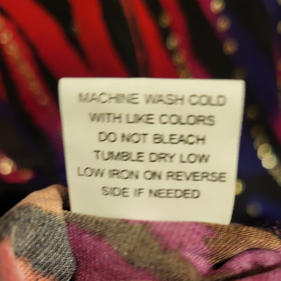 Ny collection, strapped party dress, size small, red multicolor,A-line - Picture 6 of 8